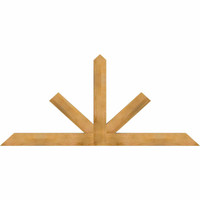 96"W x 44"H x 04"D x 6"F, 11/12 Pitch, Saratoga Rough Sawn Timber Gable Bracket, Western Red Cedar