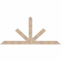 96"W x 44"H x 3 1/2"D x 5 1/2"F, 11/12 Pitch, Saratoga Smooth Timber Gable Bracket, Douglas Fir