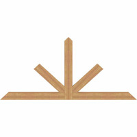 96"W x 44"H x 3 1/2"D x 5 1/2"F, 11/12 Pitch, Saratoga Smooth Timber Gable Bracket, Western Red Cedar