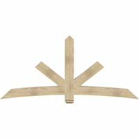 96"W x 44"H x 06"D x 6"F, 11/12 Pitch, Alberta Rough Sawn Timber Gable Bracket, Douglas Fir