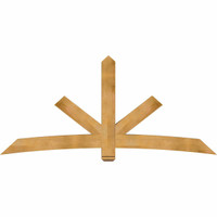 96"W x 44"H x 06"D x 6"F, 11/12 Pitch, Alberta Rough Sawn Timber Gable Bracket, Western Red Cedar
