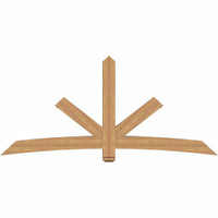 96"W x 44"H x 5 1/2"D x 5 1/2"F, 11/12 Pitch, Alberta Smooth Timber Gable Bracket, Western Red Cedar