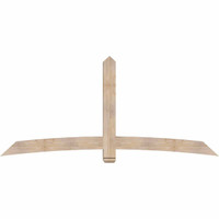 96"W x 44"H x 5 1/2"D x 5 1/2"F, 11/12 Pitch, Bellingham Smooth Timber Gable Bracket, Douglas Fir