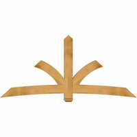 96"W x 44"H x 06"D x 6"F, 11/12 Pitch, Davenport Rough Sawn Timber Gable Bracket, Western Red Cedar