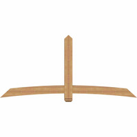96"W x 44"H x 5 1/2"D x 5 1/2"F, 11/12 Pitch, Bellingham Smooth Timber Gable Bracket, Western Red Cedar