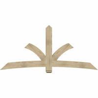 96"W x 44"H x 06"D x 6"F, 11/12 Pitch, Davenport Rough Sawn Timber Gable Bracket, Douglas Fir