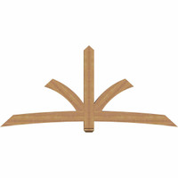 96"W x 44"H x 5 1/2"D x 5 1/2"F, 11/12 Pitch, Davenport Smooth Timber Gable Bracket, Western Red Cedar
