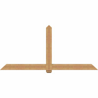 96"W x 44"H x 5 1/2"D x 5 1/2"F, 11/12 Pitch, Eugene Smooth Timber Gable Bracket, Western Red Cedar