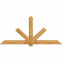 96"W x 44"H x 06"D x 6"F, 11/12 Pitch, Kennewick Rough Sawn Timber Gable Bracket, Western Red Cedar