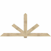 96"W x 44"H x 06"D x 6"F, 11/12 Pitch, Kennewick Rough Sawn Timber Gable Bracket, Douglas Fir