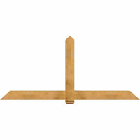 96"W x 44"H x 06"D x 6"F, 11/12 Pitch, Eugene Rough Sawn Timber Gable Bracket, Western Red Cedar