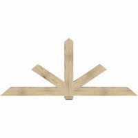 96"W x 40"H x 06"D x 6"F, 10/12 Pitch, Kennewick Rough Sawn Timber Gable Bracket, Douglas Fir