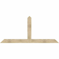 96"W x 44"H x 06"D x 6"F, 11/12 Pitch, Portland Rough Sawn Timber Gable Bracket, Douglas Fir
