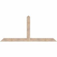 96"W x 44"H x 5 1/2"D x 5 1/2"F, 11/12 Pitch, Portland Smooth Timber Gable Bracket, Douglas Fir