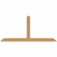 96"W x 44"H x 5 1/2"D x 5 1/2"F, 11/12 Pitch, Portland Smooth Timber Gable Bracket, Western Red Cedar