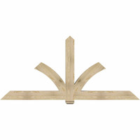 96"W x 44"H x 06"D x 6"F, 11/12 Pitch, Redmond Rough Sawn Timber Gable Bracket, Douglas Fir