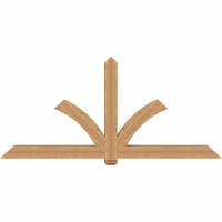 96"W x 44"H x 5 1/2"D x 5 1/2"F, 11/12 Pitch, Redmond Smooth Timber Gable Bracket, Western Red Cedar