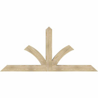 96"W x 44"H x 06"D x 6"F, 11/12 Pitch, Richland Rough Sawn Timber Gable Bracket, Douglas Fir