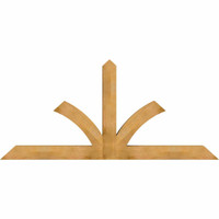 96"W x 44"H x 06"D x 6"F, 11/12 Pitch, Richland Rough Sawn Timber Gable Bracket, Western Red Cedar