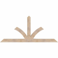 96"W x 44"H x 5 1/2"D x 5 1/2"F, 11/12 Pitch, Richland Smooth Timber Gable Bracket, Douglas Fir