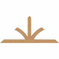 96"W x 44"H x 5 1/2"D x 5 1/2"F, 11/12 Pitch, Richland Smooth Timber Gable Bracket, Western Red Cedar