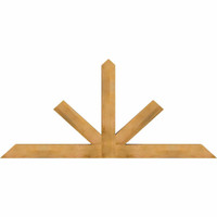 96"W x 44"H x 06"D x 6"F, 11/12 Pitch, Saratoga Rough Sawn Timber Gable Bracket, Western Red Cedar
