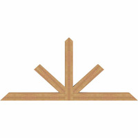 96"W x 44"H x 5 1/2"D x 5 1/2"F, 11/12 Pitch, Saratoga Smooth Timber Gable Bracket, Western Red Cedar