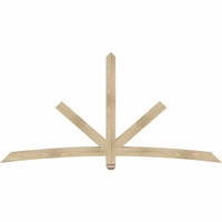96"W x 48"H x 04"D x 4"F, 12/12 Pitch, Alberta Rough Sawn Timber Gable Bracket, Douglas Fir