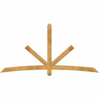 96"W x 48"H x 04"D x 4"F, 12/12 Pitch, Alberta Rough Sawn Timber Gable Bracket, Western Red Cedar