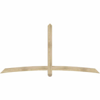 96"W x 48"H x 04"D x 4"F, 12/12 Pitch, Bellingham Rough Sawn Timber Gable Bracket, Douglas Fir