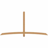 96"W x 48"H x 3 1/2"D x 3 1/2"F, 12/12 Pitch, Bellingham Smooth Timber Gable Bracket, Western Red Cedar