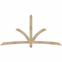 96"W x 48"H x 04"D x 4"F, 12/12 Pitch, Davenport Rough Sawn Timber Gable Bracket, Douglas Fir