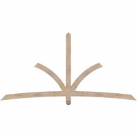 96"W x 48"H x 3 1/2"D x 3 1/2"F, 12/12 Pitch, Davenport Smooth Timber Gable Bracket, Douglas Fir