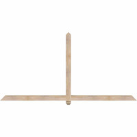 96"W x 48"H x 3 1/2"D x 3 1/2"F, 12/12 Pitch, Eugene Smooth Timber Gable Bracket, Douglas Fir
