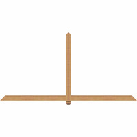 96"W x 48"H x 3 1/2"D x 3 1/2"F, 12/12 Pitch, Eugene Smooth Timber Gable Bracket, Western Red Cedar