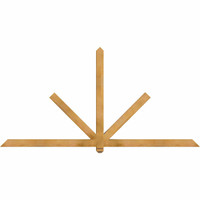 96"W x 48"H x 3 1/2"D x 3 1/2"F, 12/12 Pitch, Kennewick Smooth Timber Gable Bracket, Western Red Cedar