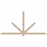 96"W x 48"H x 3 1/2"D x 3 1/2"F, 12/12 Pitch, Kennewick Smooth Timber Gable Bracket, Douglas Fir