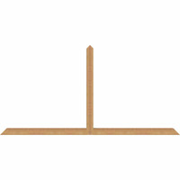 96"W x 48"H x 3 1/2"D x 3 1/2"F, 12/12 Pitch, Portland Smooth Timber Gable Bracket, Western Red Cedar