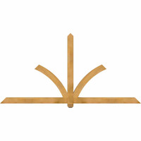 96"W x 48"H x 04"D x 4"F, 12/12 Pitch, Redmond Rough Sawn Timber Gable Bracket, Western Red Cedar