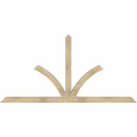 96"W x 48"H x 04"D x 4"F, 12/12 Pitch, Richland Rough Sawn Timber Gable Bracket, Douglas Fir