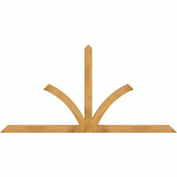 96"W x 48"H x 04"D x 4"F, 12/12 Pitch, Richland Rough Sawn Timber Gable Bracket, Western Red Cedar