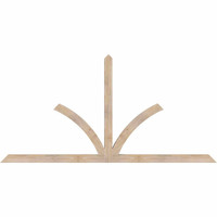 96"W x 48"H x 3 1/2"D x 3 1/2"F, 12/12 Pitch, Richland Smooth Timber Gable Bracket, Douglas Fir