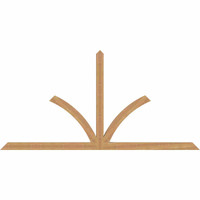 96"W x 48"H x 3 1/2"D x 3 1/2"F, 12/12 Pitch, Richland Smooth Timber Gable Bracket, Western Red Cedar