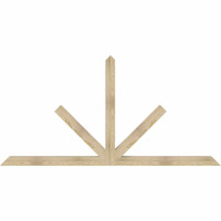 96"W x 48"H x 04"D x 4"F, 12/12 Pitch, Saratoga Rough Sawn Timber Gable Bracket, Douglas Fir