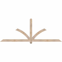 96"W x 36"H x 3 1/2"D x 3 1/2"F, 09/12 Pitch, Redmond Smooth Timber Gable Bracket, Douglas Fir