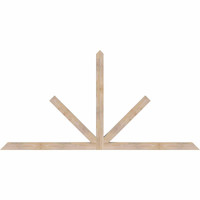 96"W x 48"H x 3 1/2"D x 3 1/2"F, 12/12 Pitch, Saratoga Smooth Timber Gable Bracket, Douglas Fir