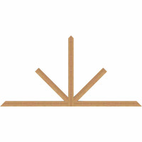 96"W x 48"H x 3 1/2"D x 3 1/2"F, 12/12 Pitch, Saratoga Smooth Timber Gable Bracket, Western Red Cedar