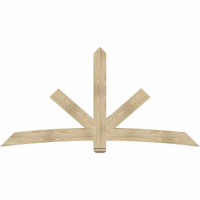 96"W x 48"H x 04"D x 6"F, 12/12 Pitch, Alberta Rough Sawn Timber Gable Bracket, Douglas Fir