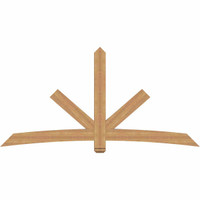 96"W x 48"H x 3 1/2"D x 5 1/2"F, 12/12 Pitch, Alberta Smooth Timber Gable Bracket, Western Red Cedar