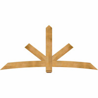 96"W x 44"H x 04"D x 6"F, 11/12 Pitch, Alberta Rough Sawn Timber Gable Bracket, Western Red Cedar